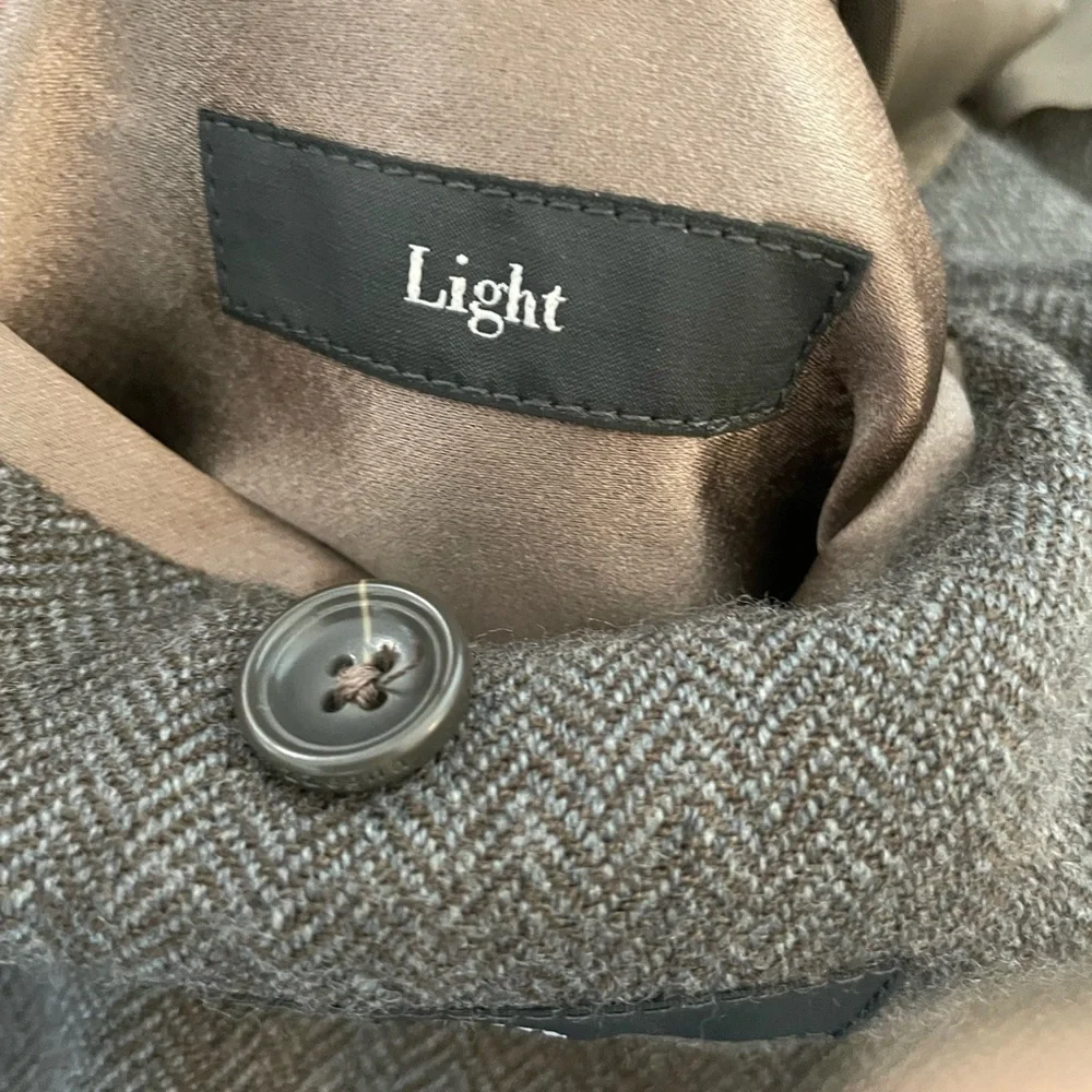 Z Zegna Deconstructed‎ Wool Herringbone ‘LIGHT’ Jacket Gray / Brown Size 40 R